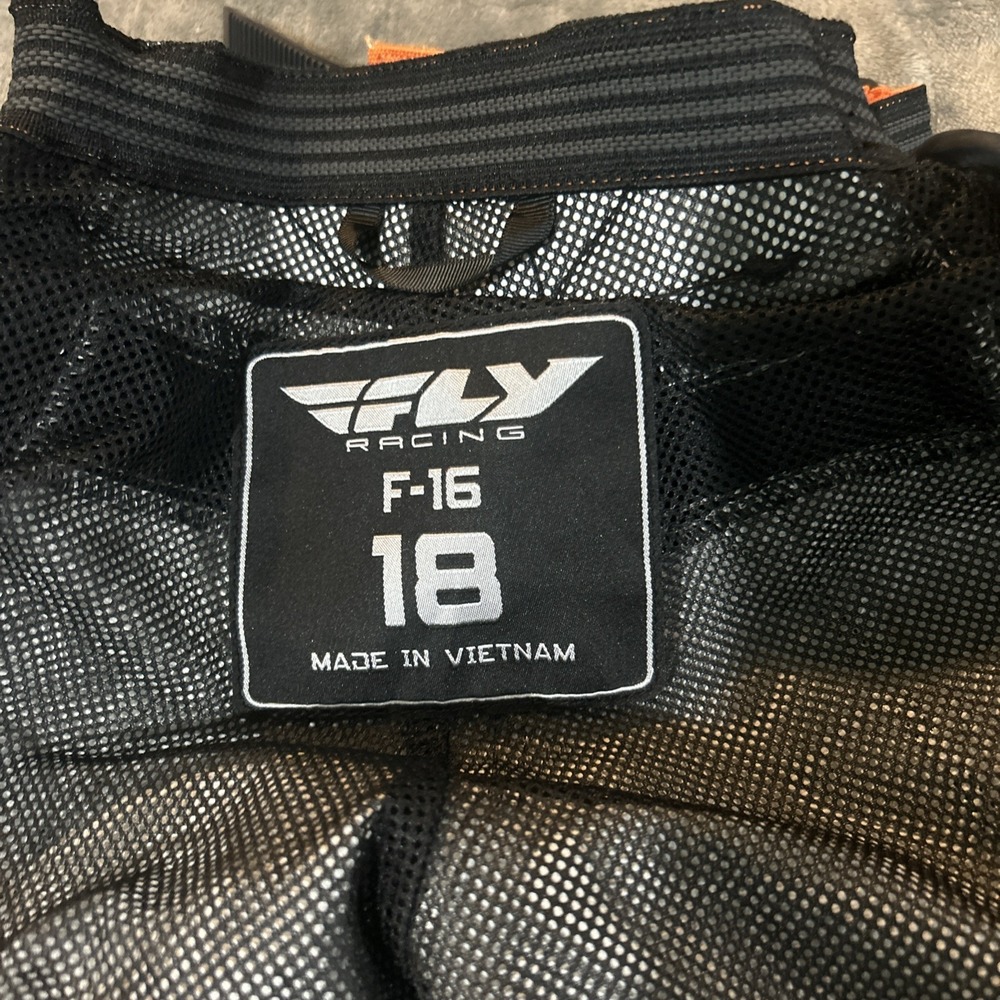 Fly Racing F-16 Youth Motocross Pant Size 18 Teal Orange Black MX Dirt Bike Gear - Picture 15 of 16